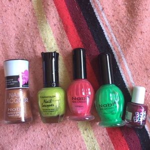 Set of nail polishes